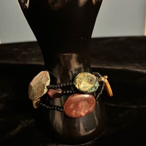 Chicos Elegant Multicolor Beaded Bracelet nWT